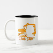 kleine graafmachine tweekleurige koffiemok (Links)