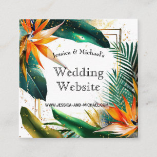 Kleine, grappige Birds of Paradise Bliss Website k Informatiekaartje