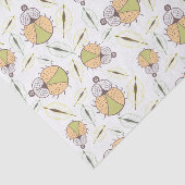 Kleine grappige teek bug en laat naadloos patroon tissuepapier (Detail)