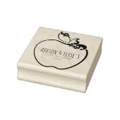 kleine gratis bibliotheek bloeiend appelstempel 	rubberstempel (Stempel)