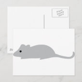 kleine grijze muis briefkaart (Voorkant / Achterkant)