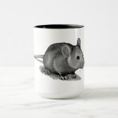Kleine grijze muis in potlood: Realisme Art Mok (Midden)