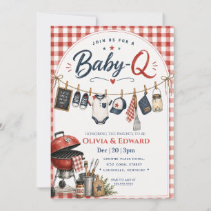 Kleine Griller Watercolor BB Baby Shower Kaart