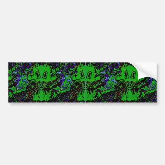 Kleine groene duivel bumpersticker (Voorkant)