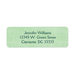  Kleine Groene en Witte Stippen Gepersonaliseerd Etiket