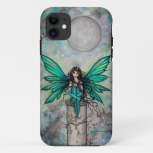 Kleine Groene Fee Gotische Fee Fantasie Kunst iPhone 11 Hoesje