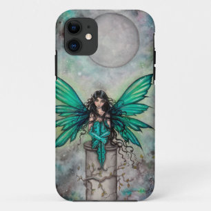 Kleine Groene Fee Gotische Fee Fantasie Kunst iPhone 11 Hoesje