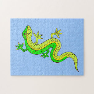 kleine groene hagedis legpuzzel