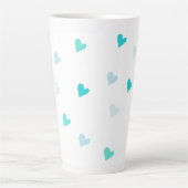 Kleine groene harten Grote Latte Mok (Voorkant)