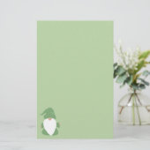 Kleine groene kabouter briefpapier (Staand voorkant)