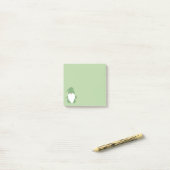 Kleine groene kabouter post-it® notes (Op bureau)