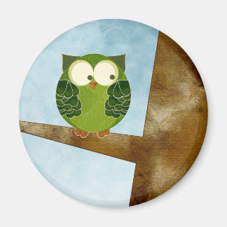 Kleine groene uil magneet