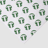 kleine groene witte volleybalpatroon tissuepapier (Detail)