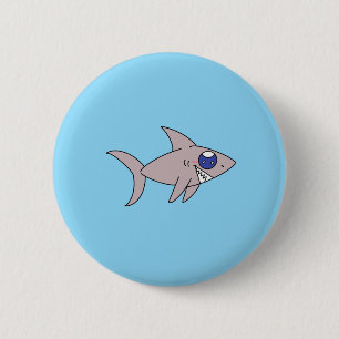 Kleine Grote Ogen Haai Ronde Button 5,7 Cm