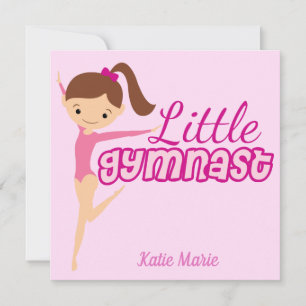 Kleine Gymnastiek Roze Maatwerk Kinderen Gymnastie Kaart