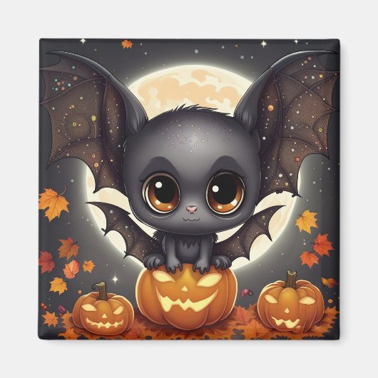 Kleine Halloween Bat Magneet (Voorkant)