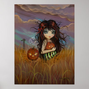 Kleine Halloween-fee-posterprint Poster