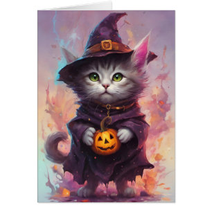 Kleine Halloween Heks Kitten Kat