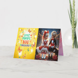 Kleine Hand Gevouwen Uitnodiging Kaart