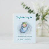 Kleine handen, kleine voeten - zwangerschapsaankon aankondigingskaart (Staand voorkant)