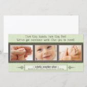 Kleine Handjes, Kleine Voetjes Geboorteaankondigin Aankondiging (Voorkant / Achterkant)