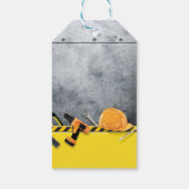 Kleine handyman onder bouwtang cadeaulabel (Achterkant)