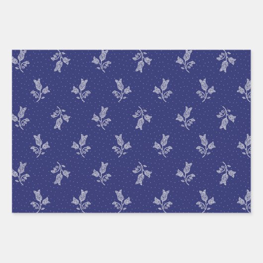 Kleine harebells - Hongaarse Blauwkleurige Folk Ar Inpakpapier Vel (Voorkant)