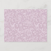 Kleine harten en Bunnies - transparant patroon. Briefkaart (Voorkant)