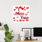 Kleine harten - Ik Miss U Poster (Thuiskantoor)