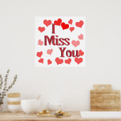 Kleine harten - Ik Miss U Poster (Keuken)