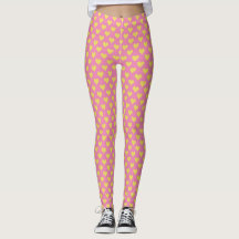Kleine harten Roze Gele Leggings