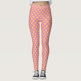 Kleine harten Roze Gele Leggings