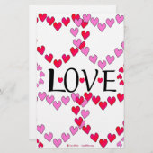 Kleine harten Roze rode klep Briefpapier (Voorkant / Achterkant)