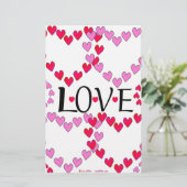 Kleine harten Roze rode klep Briefpapier (Staand voorkant)