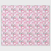 Kleine harten Roze rode klep Cadeaupapier (Vlak)