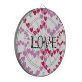 Kleine harten Roze rode klep Dartbord (Voorkant Links)