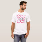 Kleine harten Roze rode klep T-shirt (Voorkant volledig)