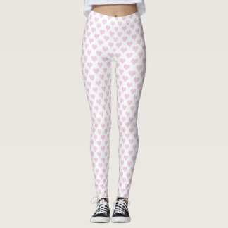 Kleine harten Roze Witte Leggings