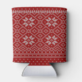 Kleine harten sneeuwvlokken patroon | KOELBOX Blikjeskoeler (Achterkant)