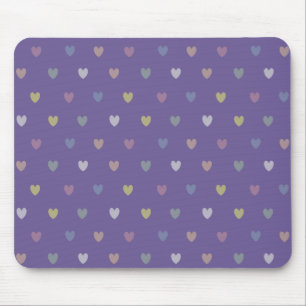 Kleine hartjes met stippen op Ultra Violet Paars Muismat