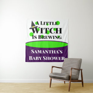 Kleine Heks Brouwt Halloween Baby Shower Wandkleed