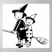 Kleine heks en clown poster (Voorkant)