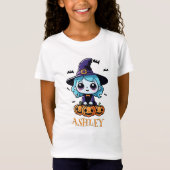 Kleine heks Kinder Halloween Tee Shirt (Voorkant)