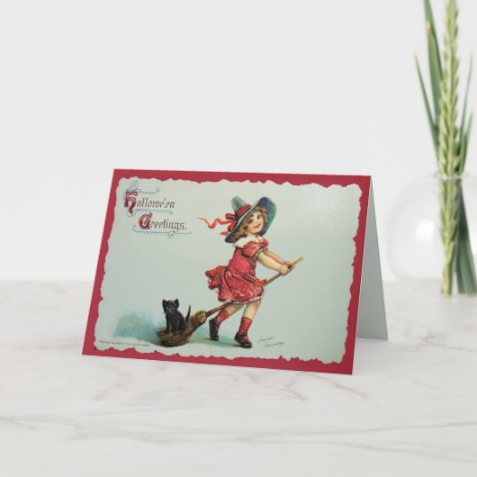 kleine heks meisje kaart (Voorkant)