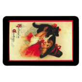  kleine heks met kitten magneet (Horizontaal)