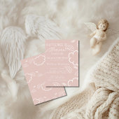 Kleine hemel baby shower roze kaart