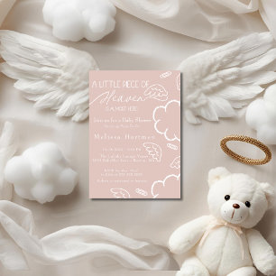 Kleine Hemelstuk roze babyshower Kaart