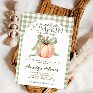 Kleine Herfst Pompoen Baby Shower Geslacht Neutraa Kaart