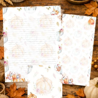 Kleine herfstpapier voor notities en lijsten notitieblok