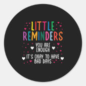 Kleine herinnering Depressie Zelfmoord Geestelijke Ronde Sticker (Voorkant)